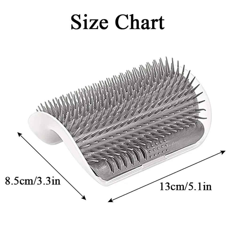 Self-Grooming Cat Scratcher & Massage Brush