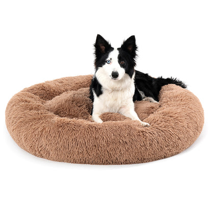 Fluffy Calming Donut Pet Bed