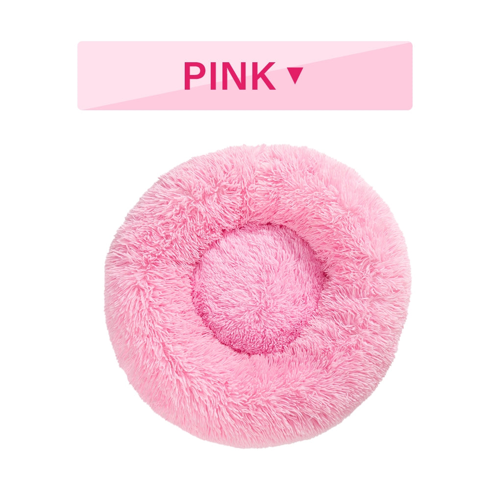 Fluffy Calming Donut Pet Bed