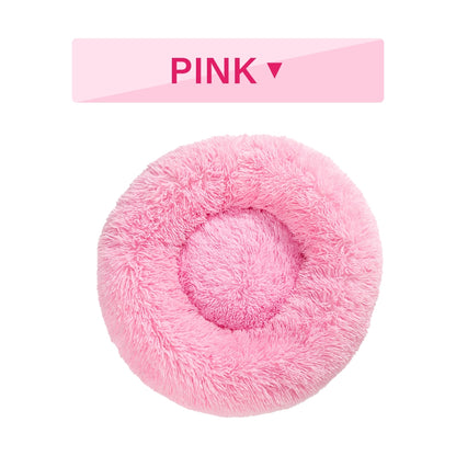 Fluffy Calming Donut Pet Bed