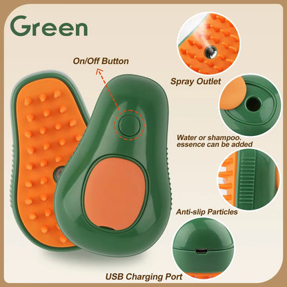 3-in-1 Electric Pet Grooming Steam Brush