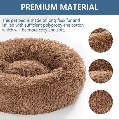 Fluffy Calming Donut Pet Bed