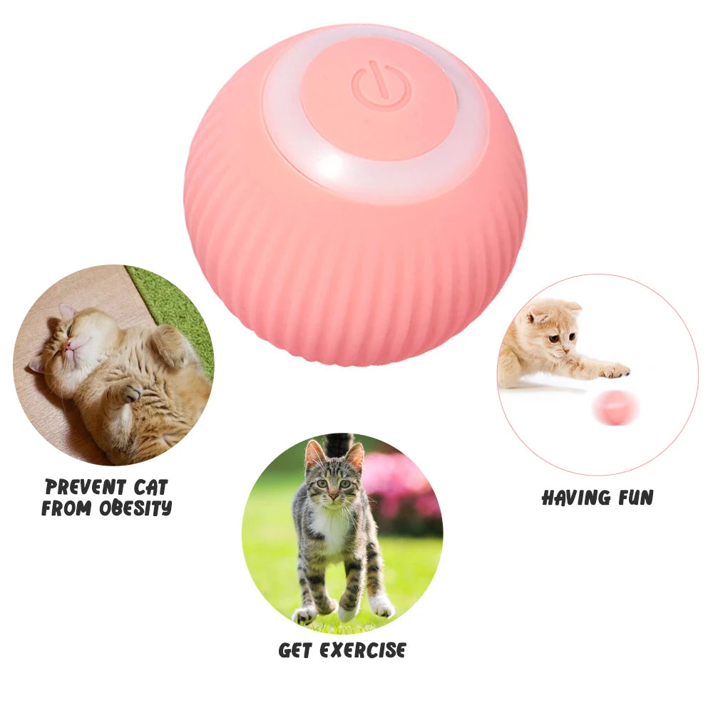 Interactive Automatic Rolling Cat Toy Ball