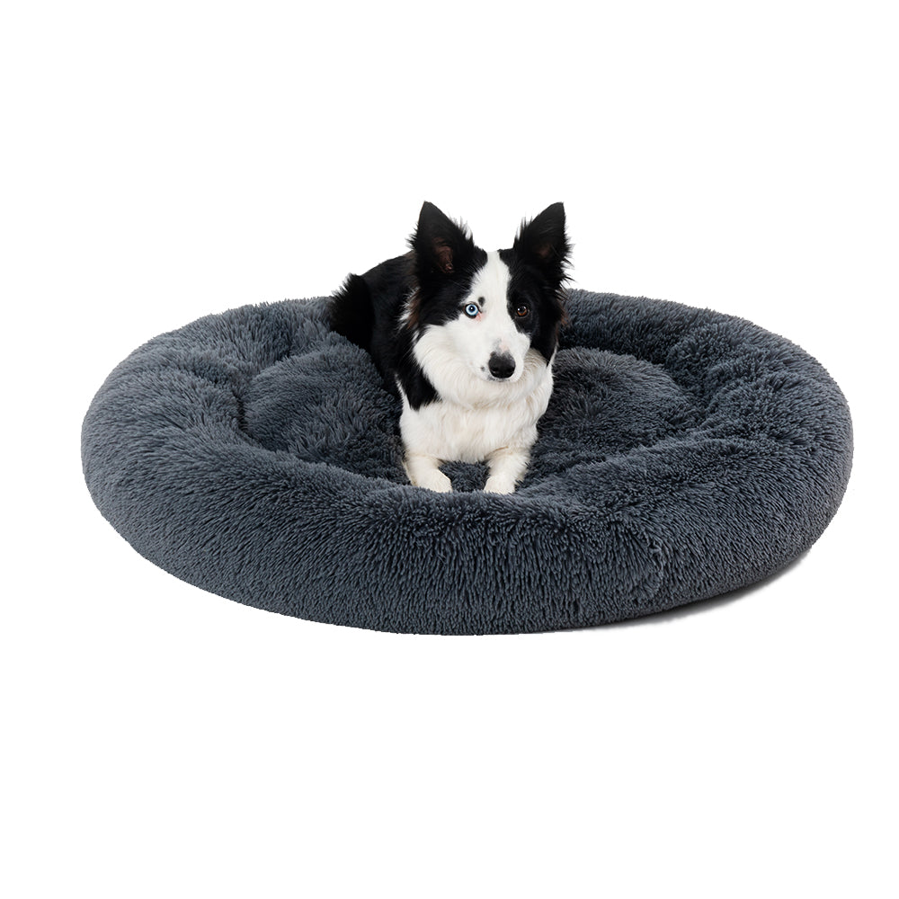 Fluffy Calming Donut Pet Bed