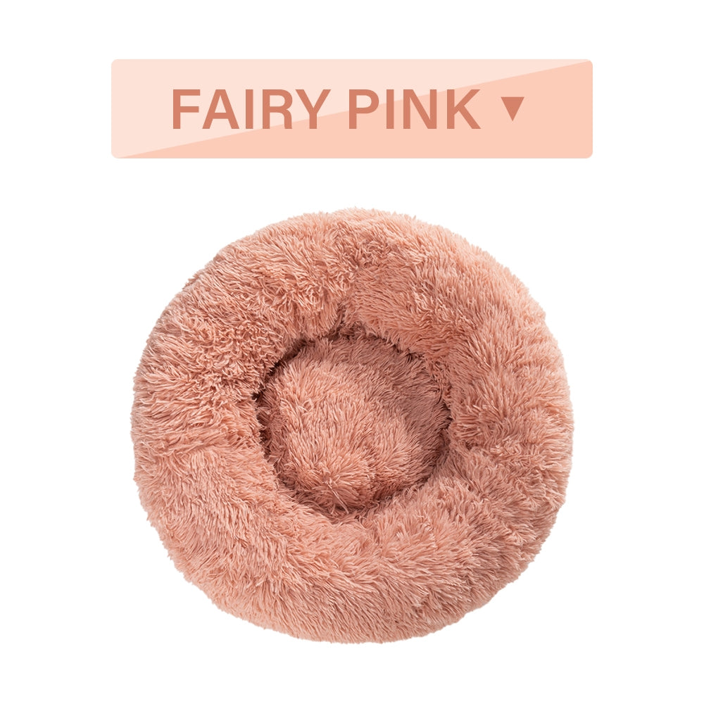 Fluffy Calming Donut Pet Bed