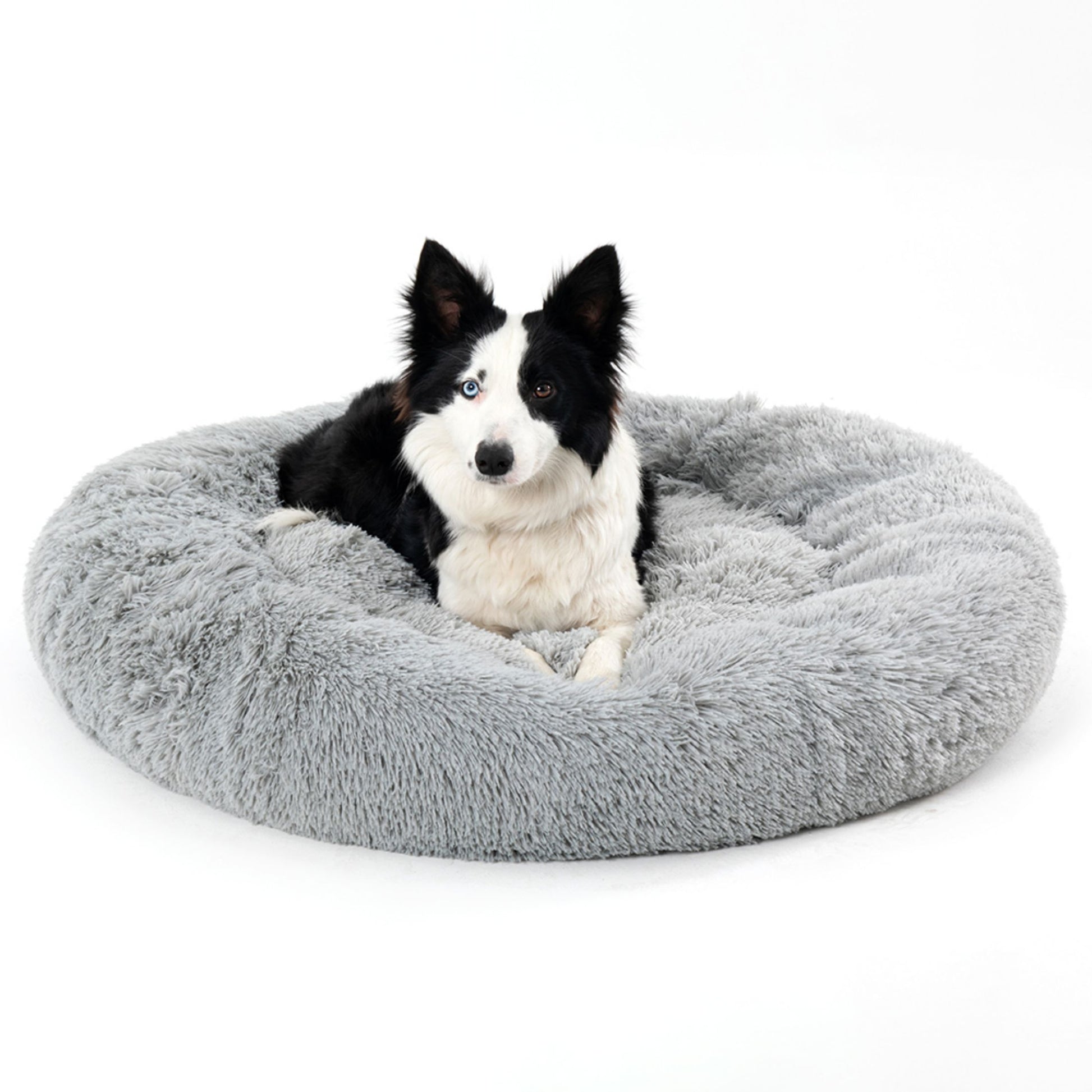 Fluffy Calming Donut Pet Bed
