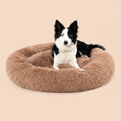 Fluffy Calming Donut Pet Bed