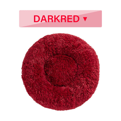 Fluffy Calming Donut Pet Bed