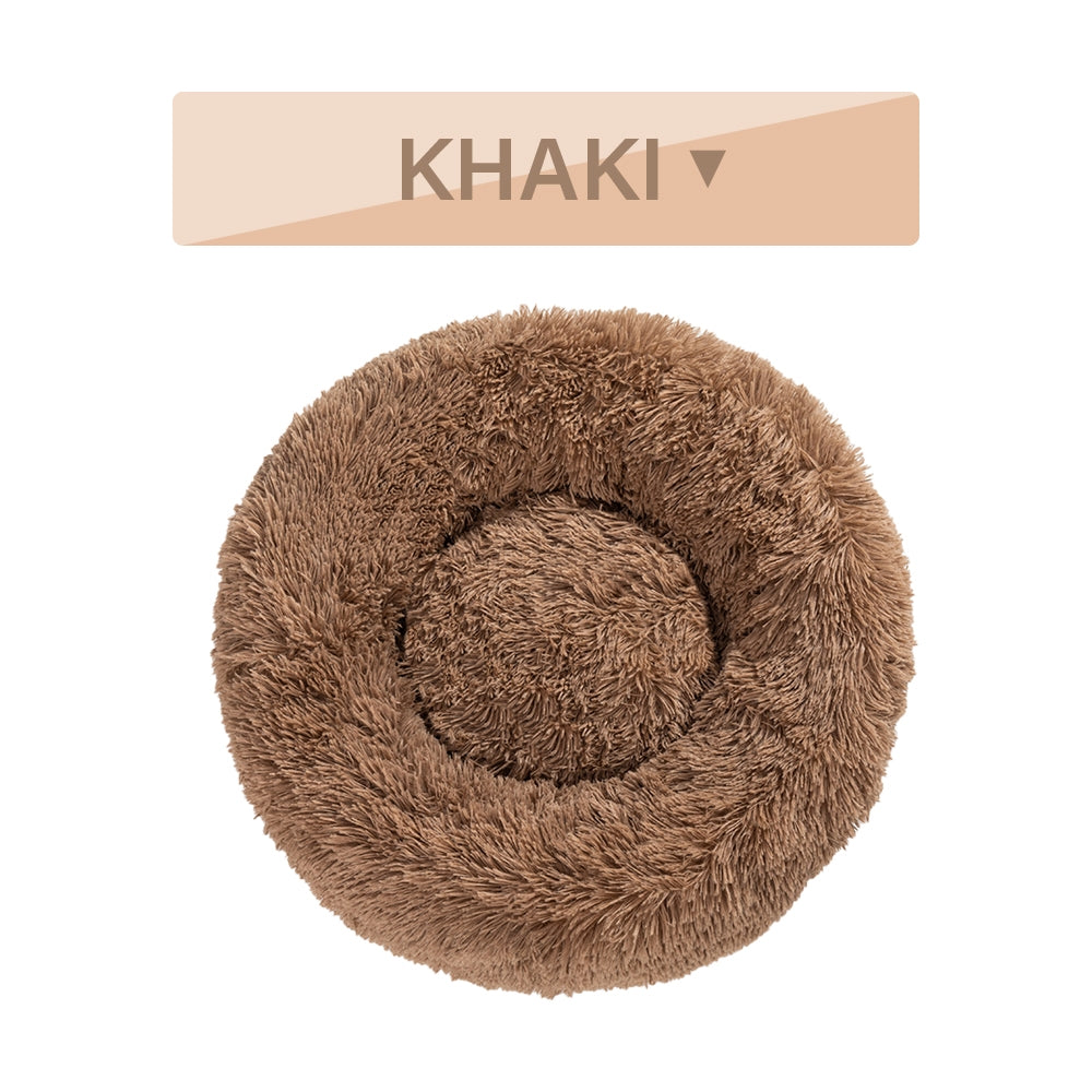 Fluffy Calming Donut Pet Bed