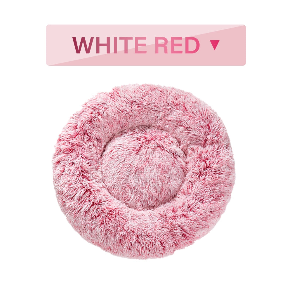 Fluffy Calming Donut Pet Bed