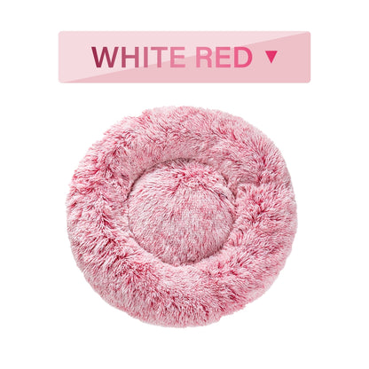 Fluffy Calming Donut Pet Bed
