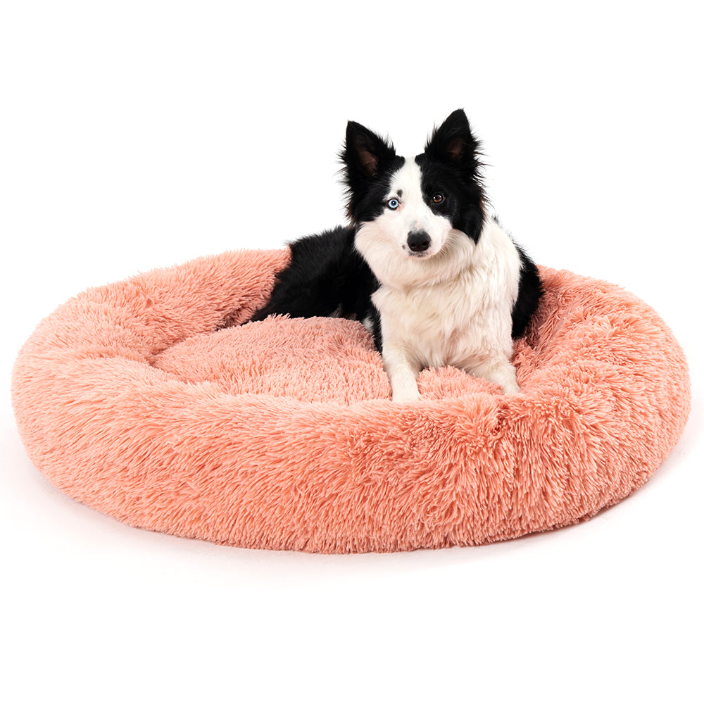 Fluffy Calming Donut Pet Bed