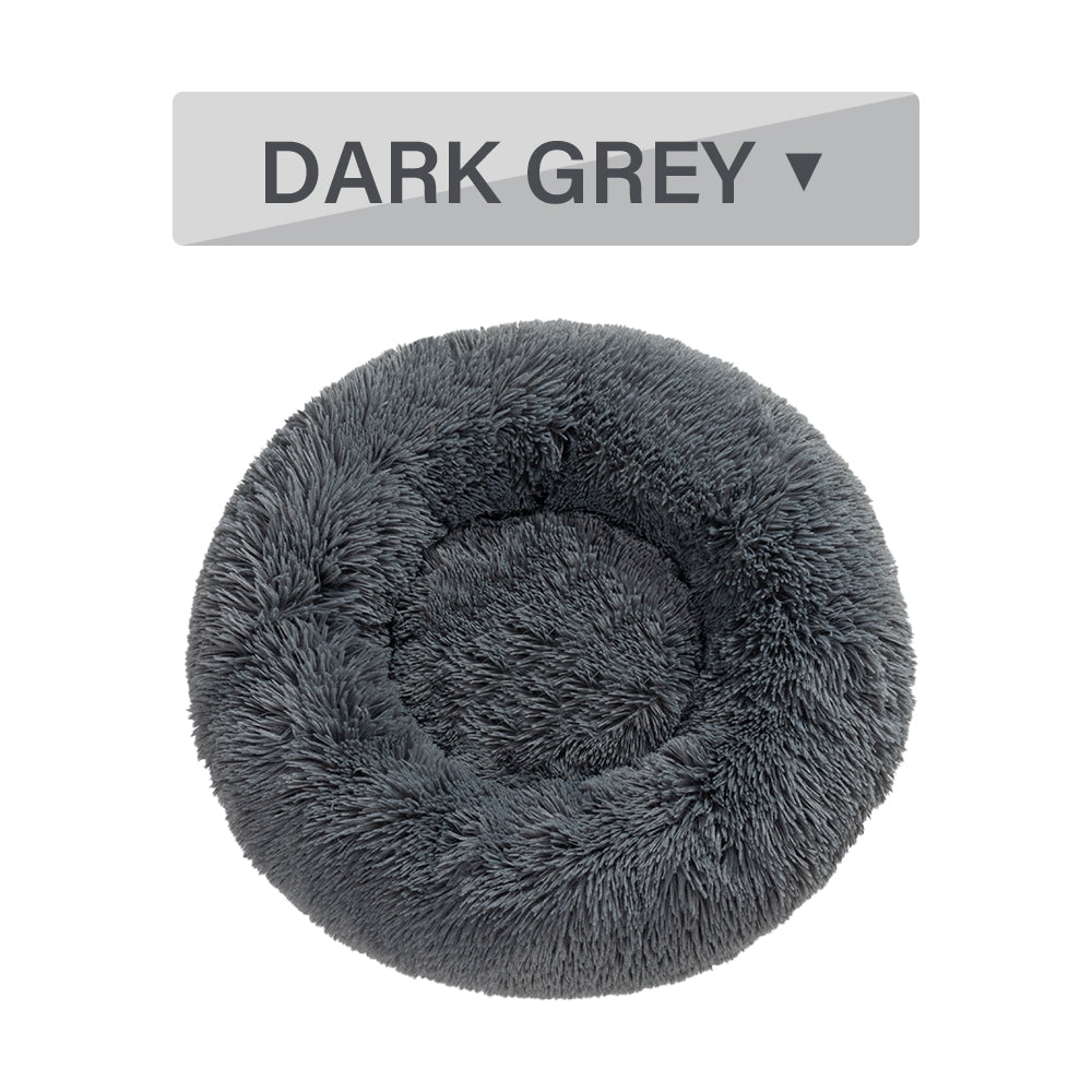 Fluffy Calming Donut Pet Bed