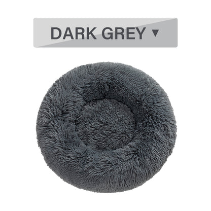 Fluffy Calming Donut Pet Bed