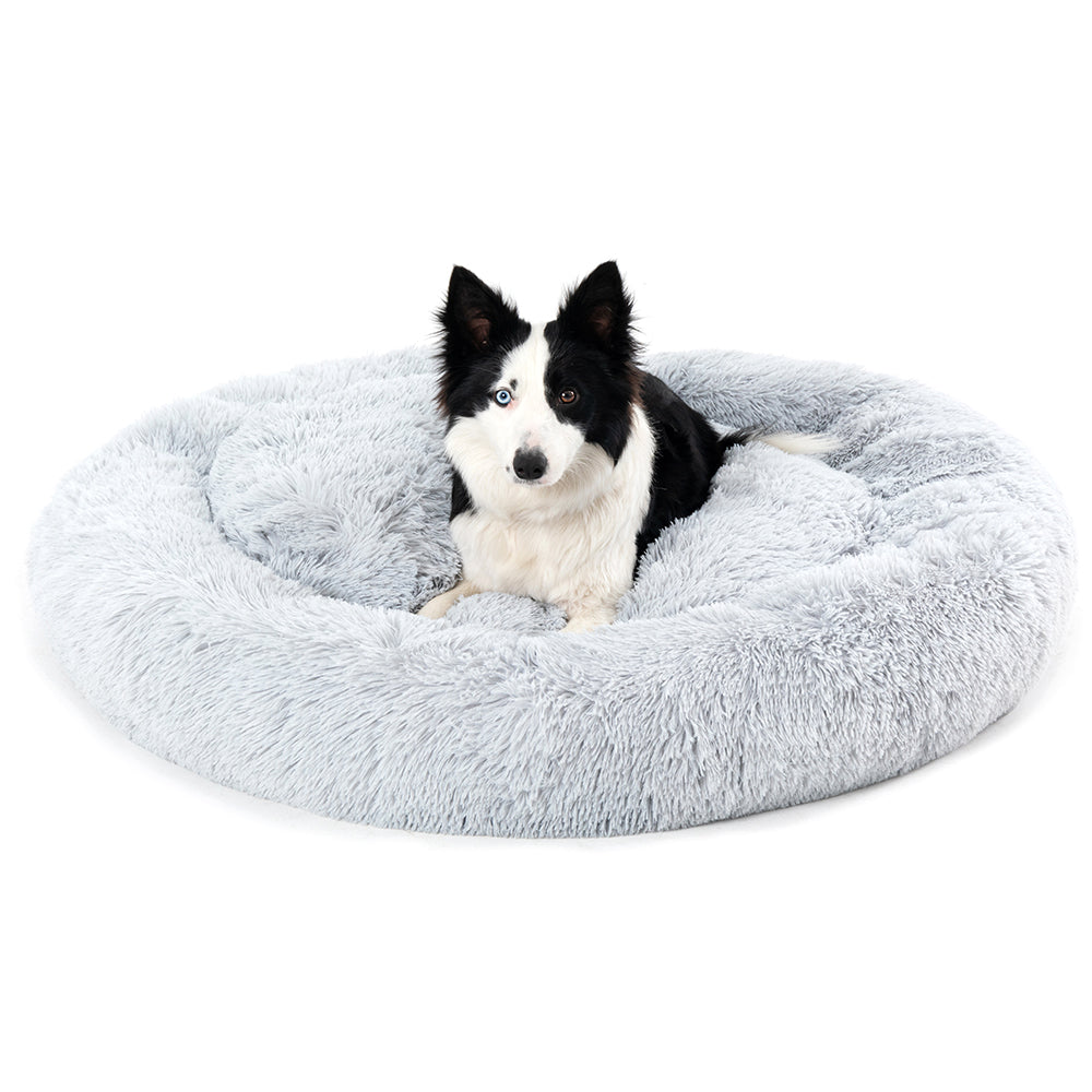 Fluffy Calming Donut Pet Bed