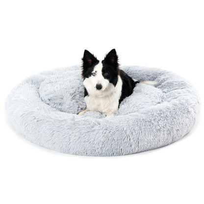 Fluffy Calming Donut Pet Bed