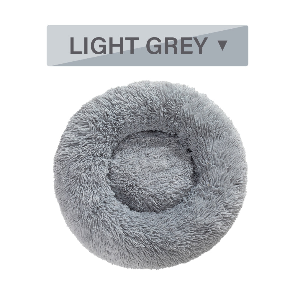 Fluffy Calming Donut Pet Bed