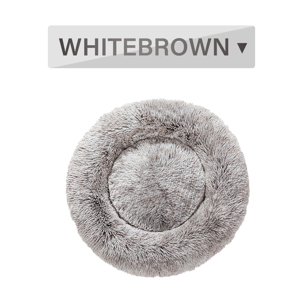 Fluffy Calming Donut Pet Bed