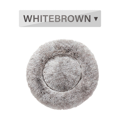 Fluffy Calming Donut Pet Bed