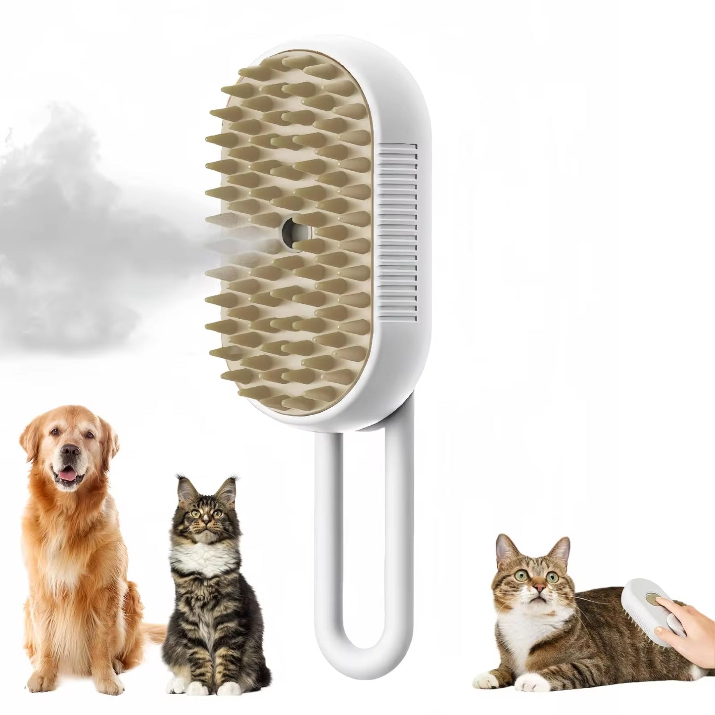 3-in-1 Electric Pet Grooming Steam Brush