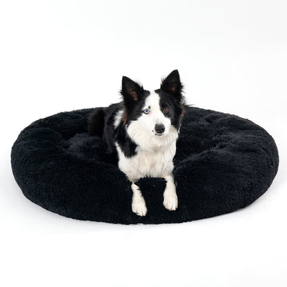 Fluffy Calming Donut Pet Bed