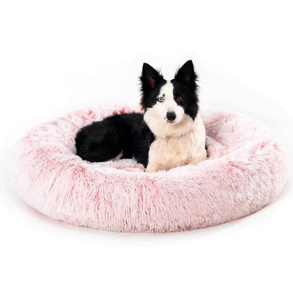 Fluffy Calming Donut Pet Bed