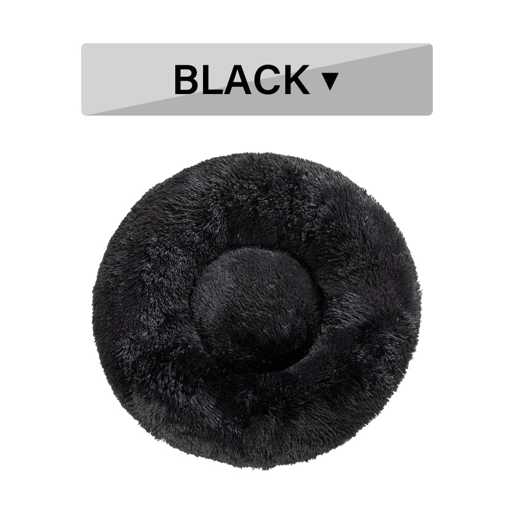 Fluffy Calming Donut Pet Bed