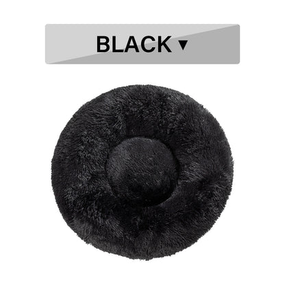 Fluffy Calming Donut Pet Bed