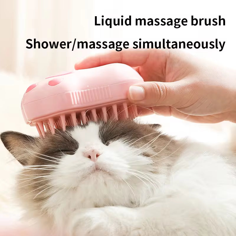 3-in-1 Electric Pet Grooming Steam Brush