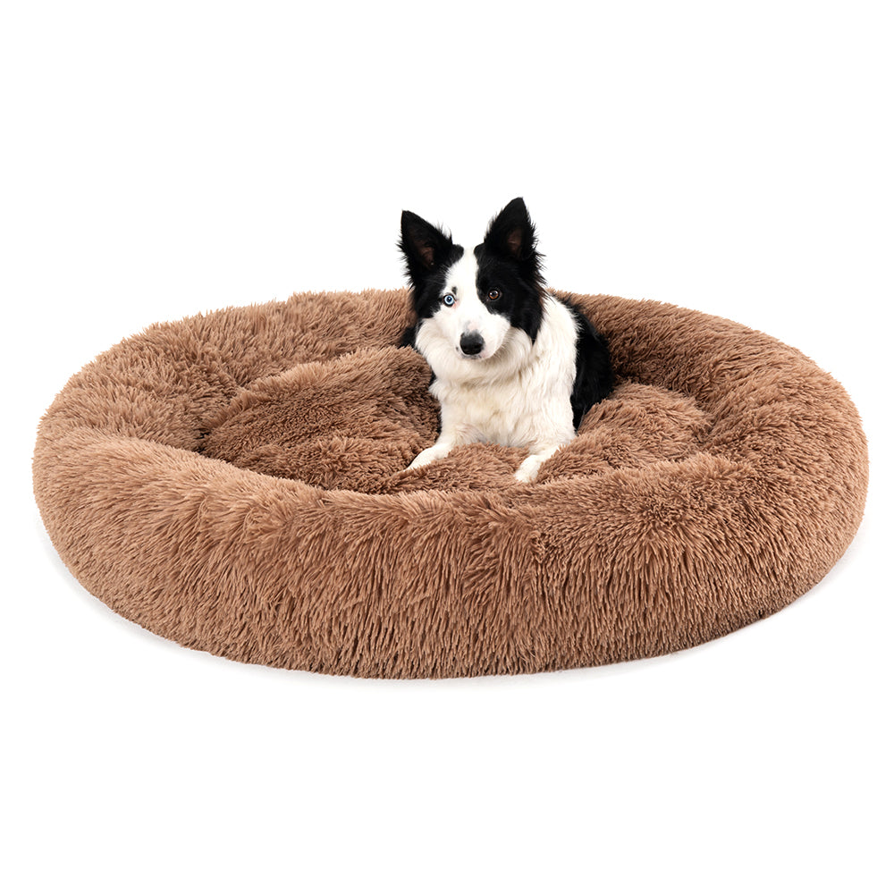 Fluffy Calming Donut Pet Bed