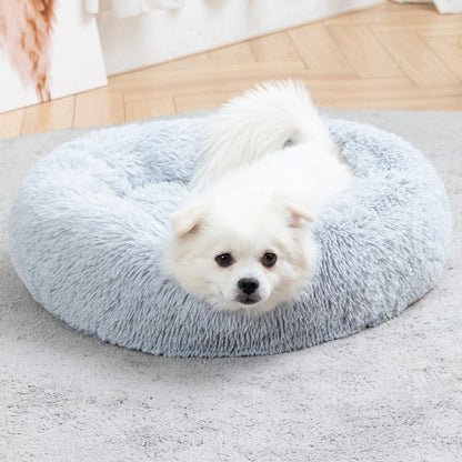 Fluffy Calming Donut Pet Bed