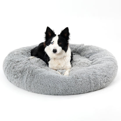 Fluffy Calming Donut Pet Bed
