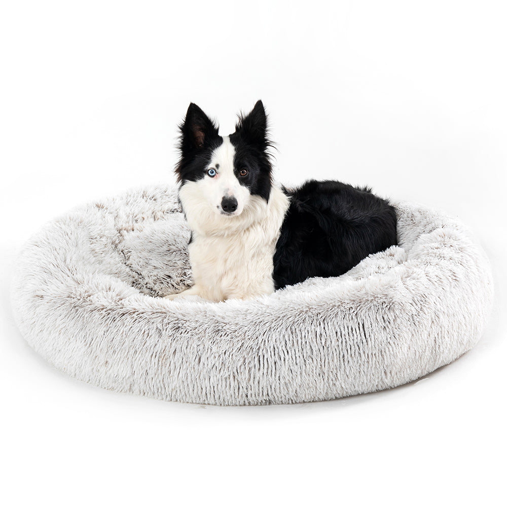 Fluffy Calming Donut Pet Bed