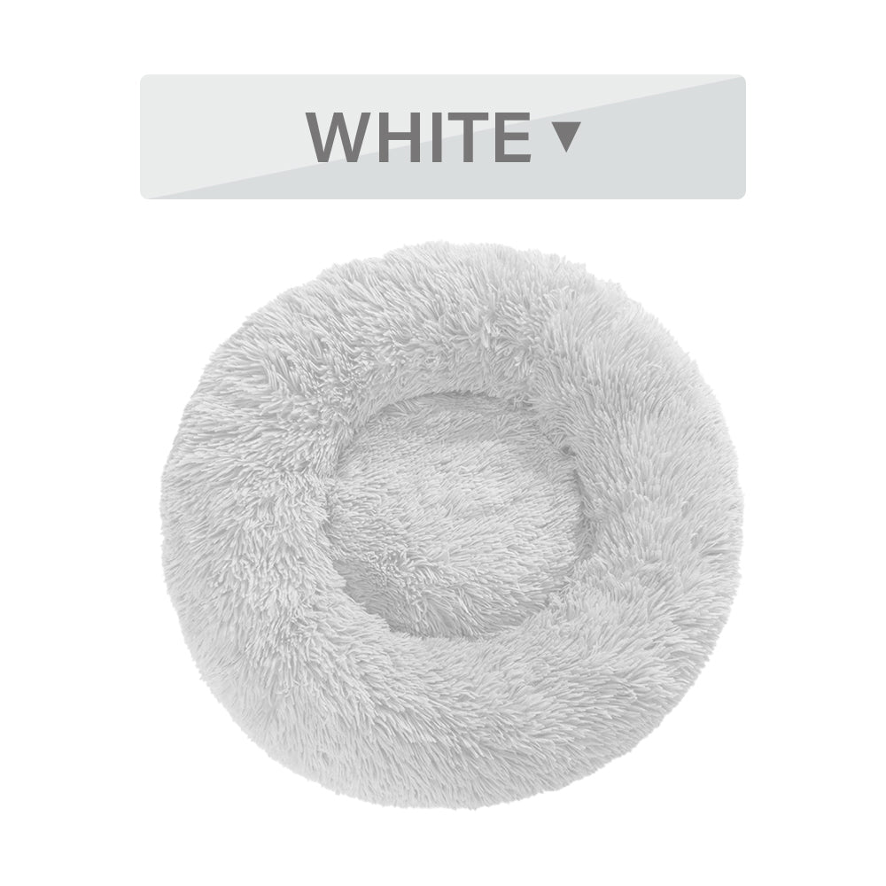Fluffy Calming Donut Pet Bed