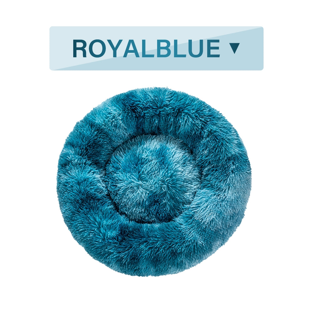 Fluffy Calming Donut Pet Bed