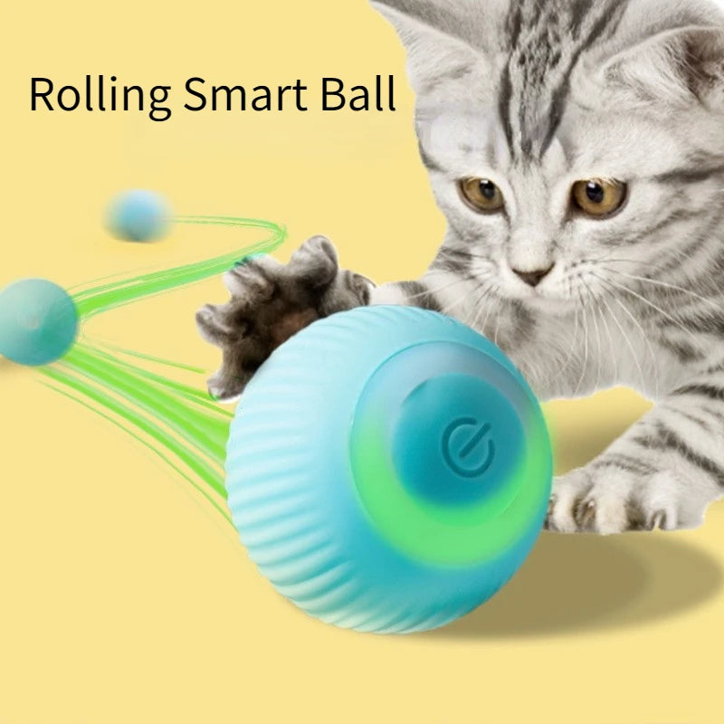 Interactive Automatic Rolling Cat Toy Ball