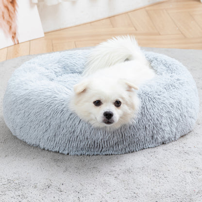 Fluffy Calming Donut Pet Bed