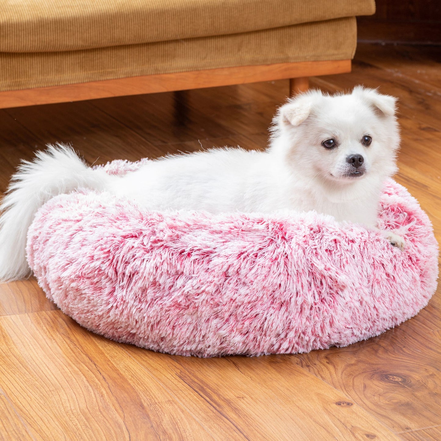 Fluffy Calming Donut Pet Bed