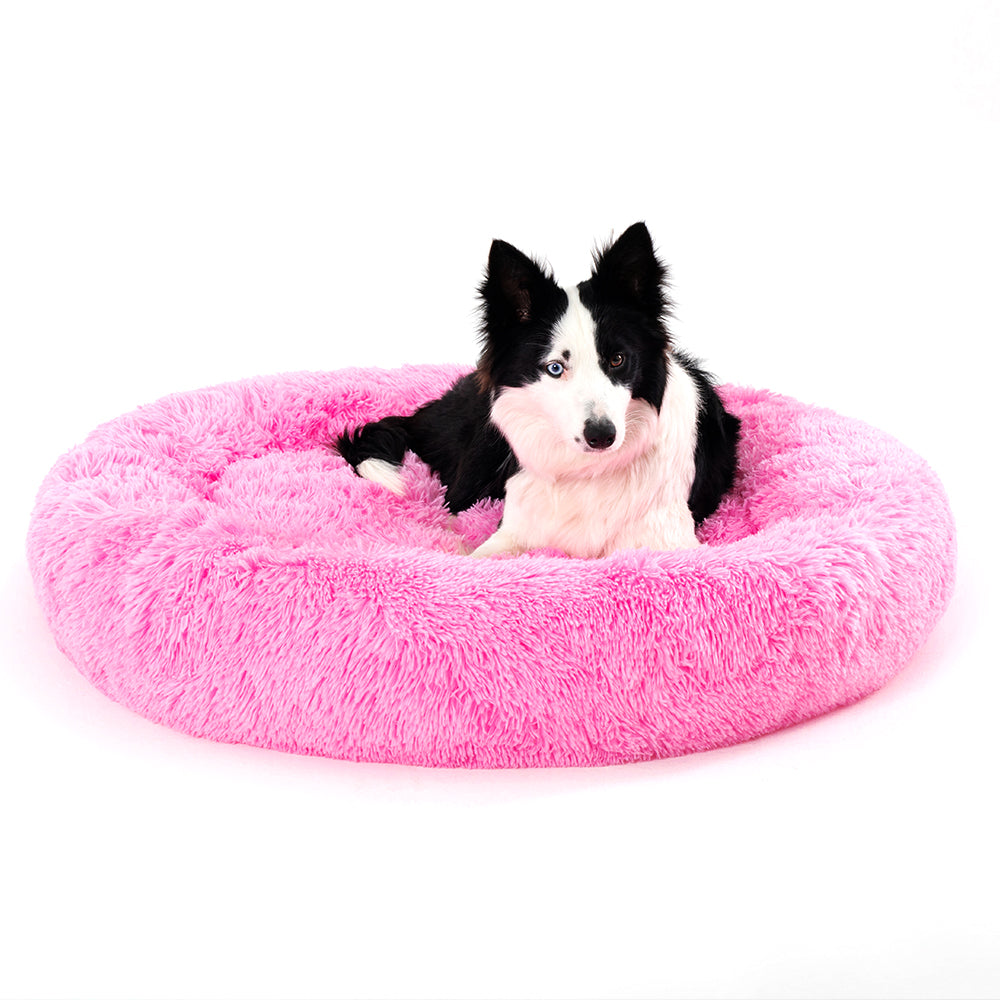 Fluffy Calming Donut Pet Bed