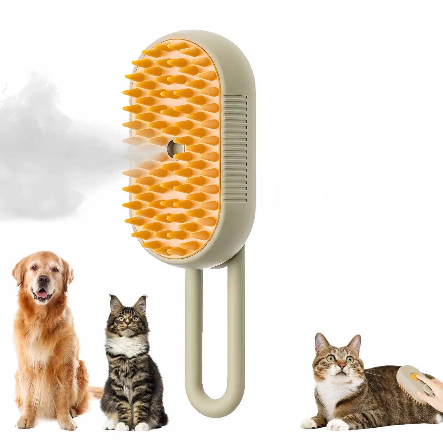 3-in-1 Electric Pet Grooming Steam Brush