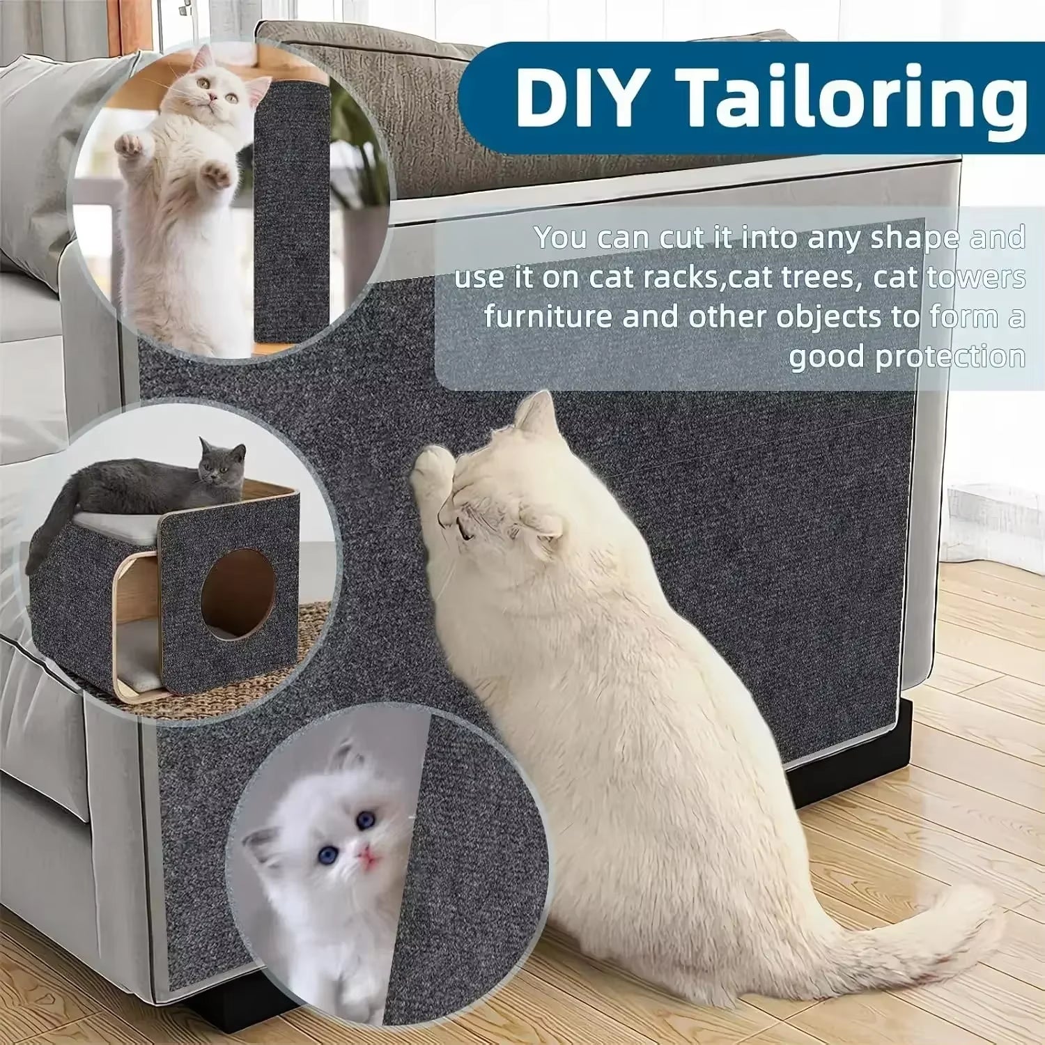 Self-Adhesive Cat Scratching Protector Mat