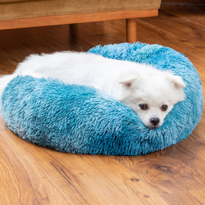 Fluffy Calming Donut Pet Bed