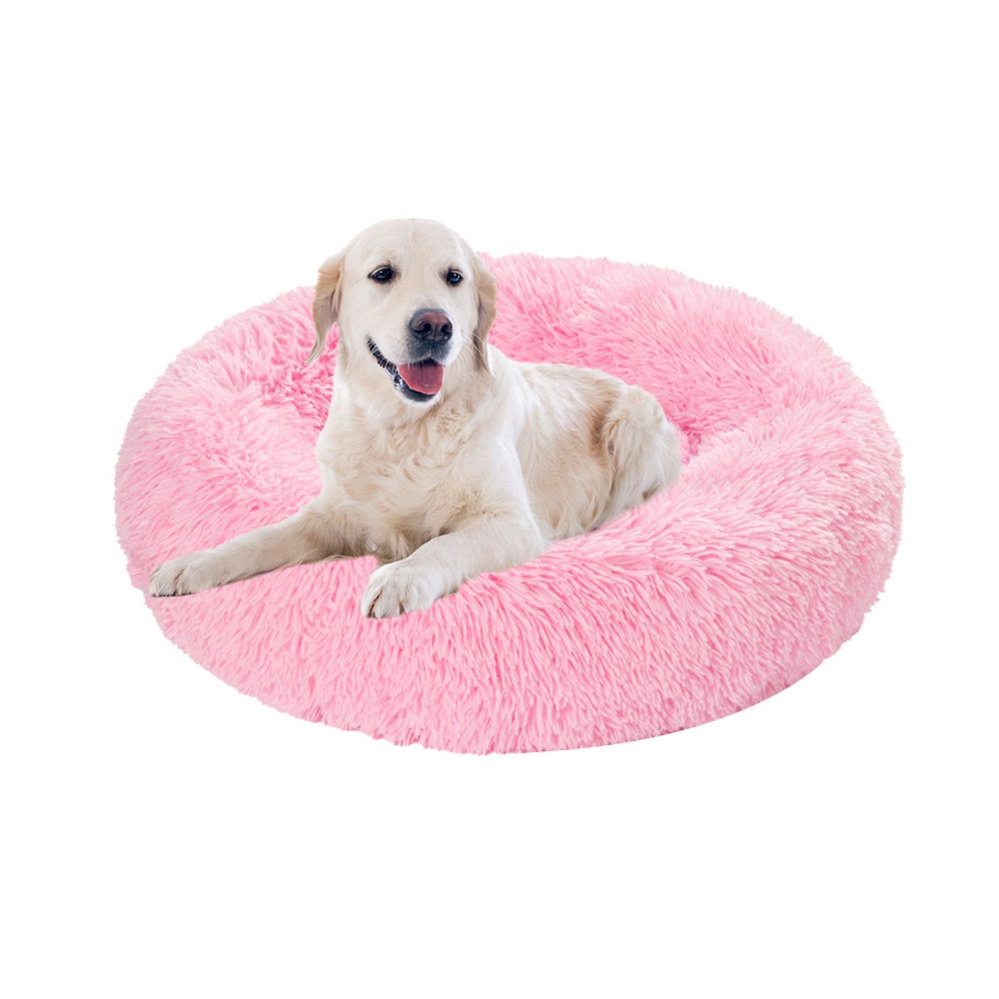 Fluffy Calming Donut Pet Bed