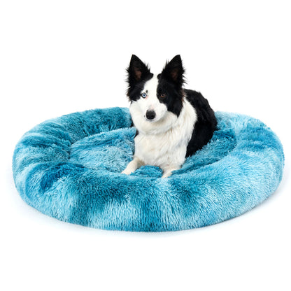 Fluffy Calming Donut Pet Bed