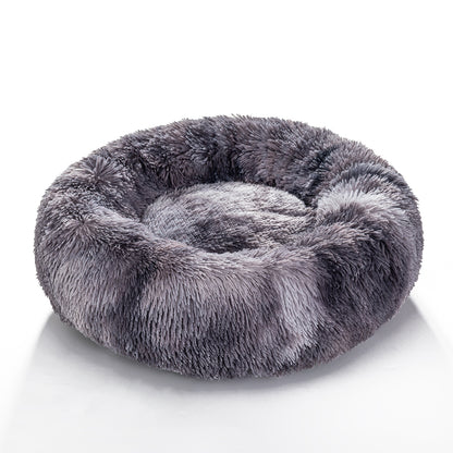 Fluffy Calming Donut Pet Bed