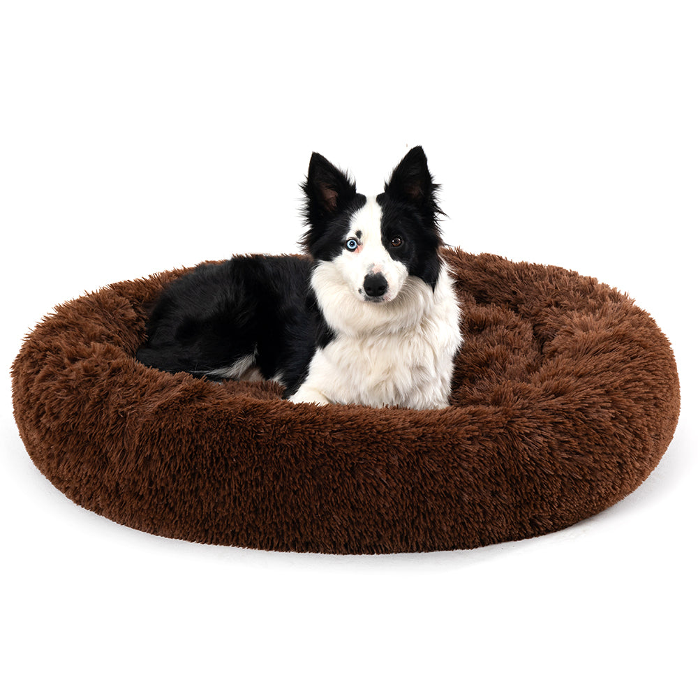 Fluffy Calming Donut Pet Bed