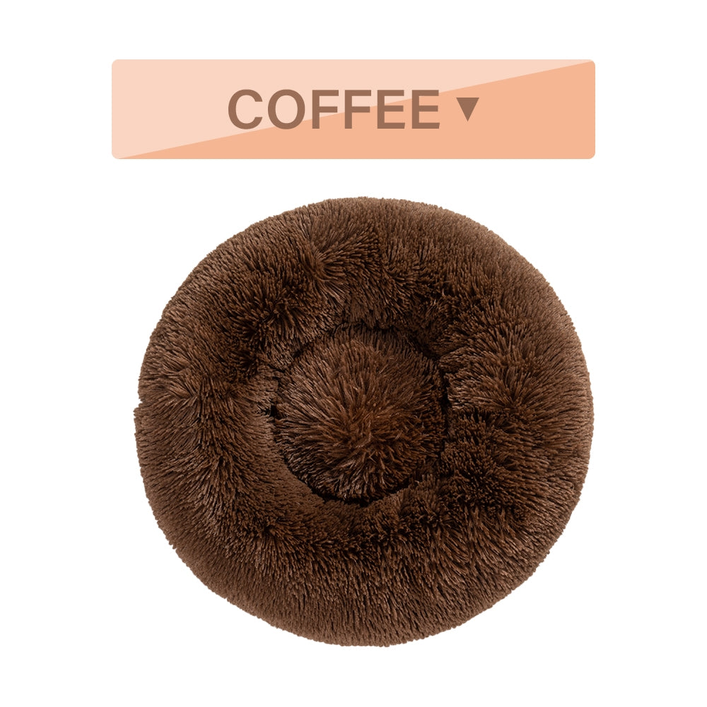 Fluffy Calming Donut Pet Bed