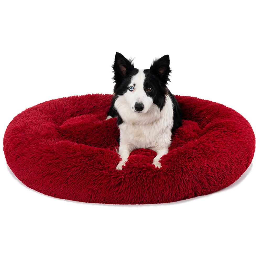 Fluffy Calming Donut Pet Bed