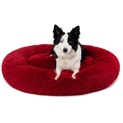 Fluffy Calming Donut Pet Bed